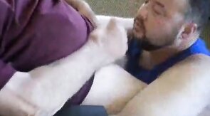 Grandpa and Daddy's Intimate BlowJob Session