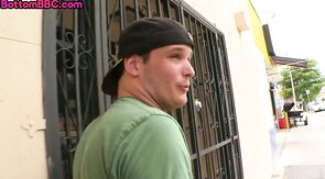 Public ebony stud loves giving head