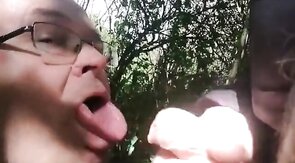 Bears' Outdoor Blowjob Party
