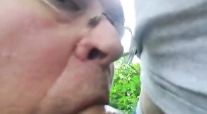 Bears' Outdoor Blowjob Party