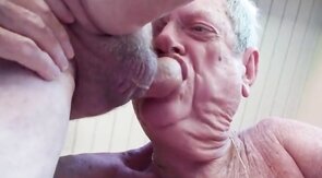 Dentured Gay Blowjob - Sucking and Enjoying It