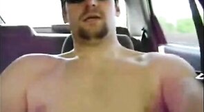 Verbal Hunk Cums Hard in His Car