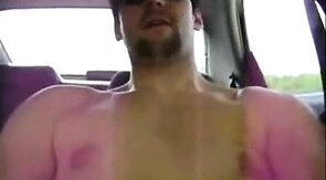 Verbal Hunk Cums Hard in His Car