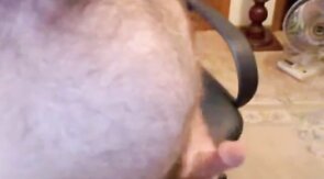Hairy Bear Daddy Strokes His Cock Solo