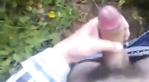 Outdoor Masturbation: Stroking My Massive Uncut Cock