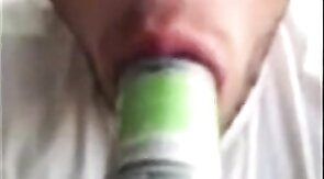 Skinny Amateur Hunk Sucks Cock