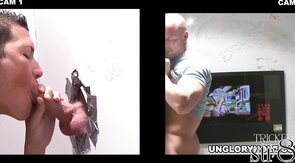 Real straight tricked by gay gloryhole