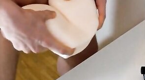 Twink Plays With His Sex Toy and Cums Hard