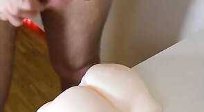 Twink Plays With His Sex Toy and Cums Hard