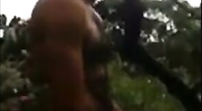 Big-Cock Latino Public Forest Masturbation Solo