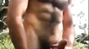 Big-Cock Latino Public Forest Masturbation Solo