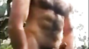 Big-Cock Latino Public Forest Masturbation Solo