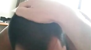Amateur Bear Sucks Daddy's Huge Cock