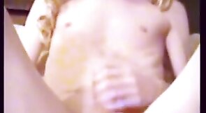 Sissy Twink Strokes on Webcam