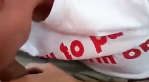 Young Blonde Gives Daddy Roadhead