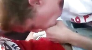 Young Blonde Gives Daddy Roadhead