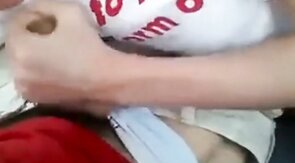 Young Blonde Gives Daddy Roadhead