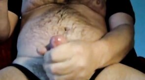 Hairy Daddy Bear Cums Hard