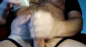 Hairy Daddy Bear Cums Hard