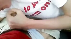 Backseat Blowjob and Cum Swallow