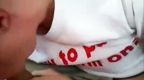 Backseat Blowjob and Cum Swallow