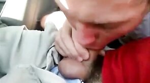 Backseat Blowjob and Cum Swallow