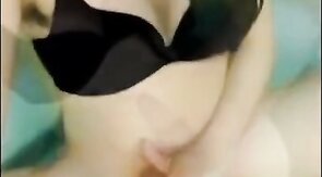 Asian Crossdresser Masturbates in Restroom