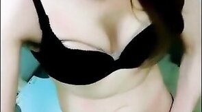 Asian Crossdresser Masturbates in Restroom