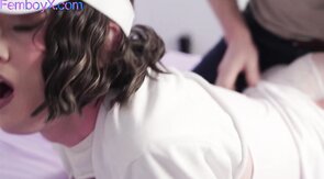 Fingered laced femboi upskirt pounded