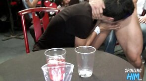 Amateur party guests public dicksucking