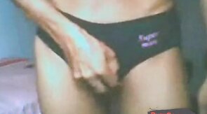 Skinny Asian Sri Lankan Guy Strips on Webcam