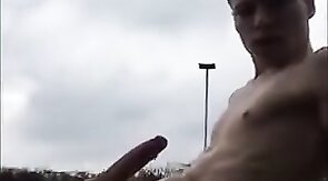 College Jock Strips and Jerks Outside