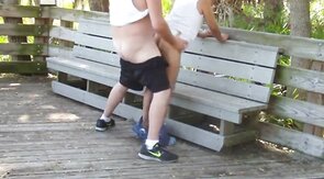 Mature Gay Couple Has Interracial Bareback Sex Outdoors