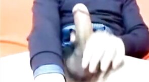 Big Cock Italian Guy Strokes on Webcam