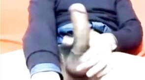 Big Cock Italian Guy Strokes on Webcam