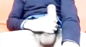 Big Cock Italian Guy Strokes on Webcam