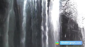 Japanese Grandpa Strips Outdoors