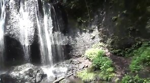 Japanese Grandpa Strips Outdoors