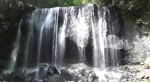 Japanese Grandpa Strips Outdoors