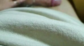 Uncut Latin Amateur Masturbating His Big Cock