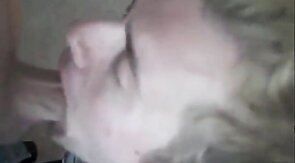 Twink Sucks Big Cock, Amateur Blowjob with CIM and Swallow