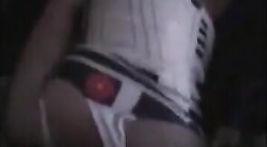 Asian Crossdresser Wanks in Bed