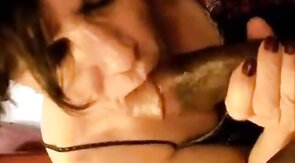 Mature Tranny Slut Takes on a Big Black Cock