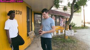 Pulled black dude buttfucked by stranger