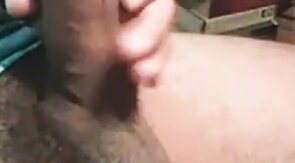 Fat Uncut Latino Daddy Shoots Thick Load