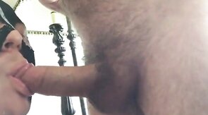Twink Blows Daddy's Big Cock, Gets Cum-Filled Reward