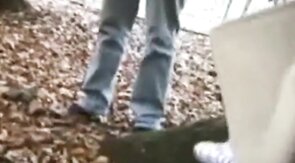 Old Daddies Sucking Outdoors