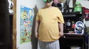 Asian Chub Jerks Off Solo