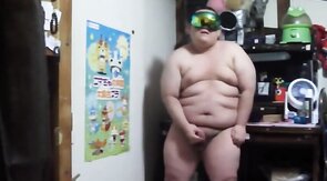 Asian Chub Jerks Off Solo