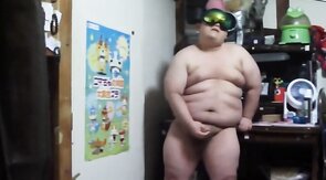 Asian Chub Jerks Off Solo